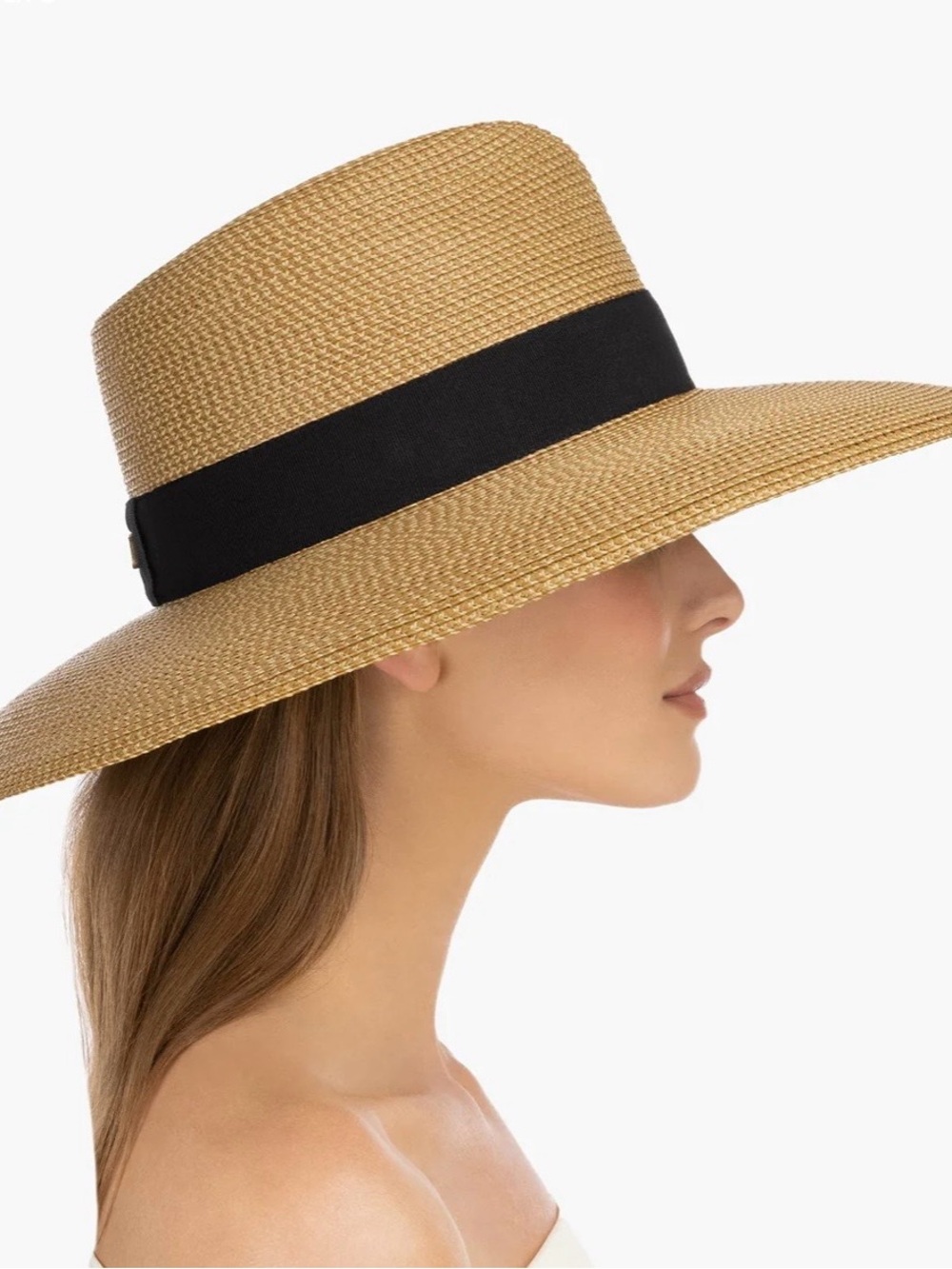 NWT Eric Javits Daphne Hat in Natural Black - Picture 6 of 12